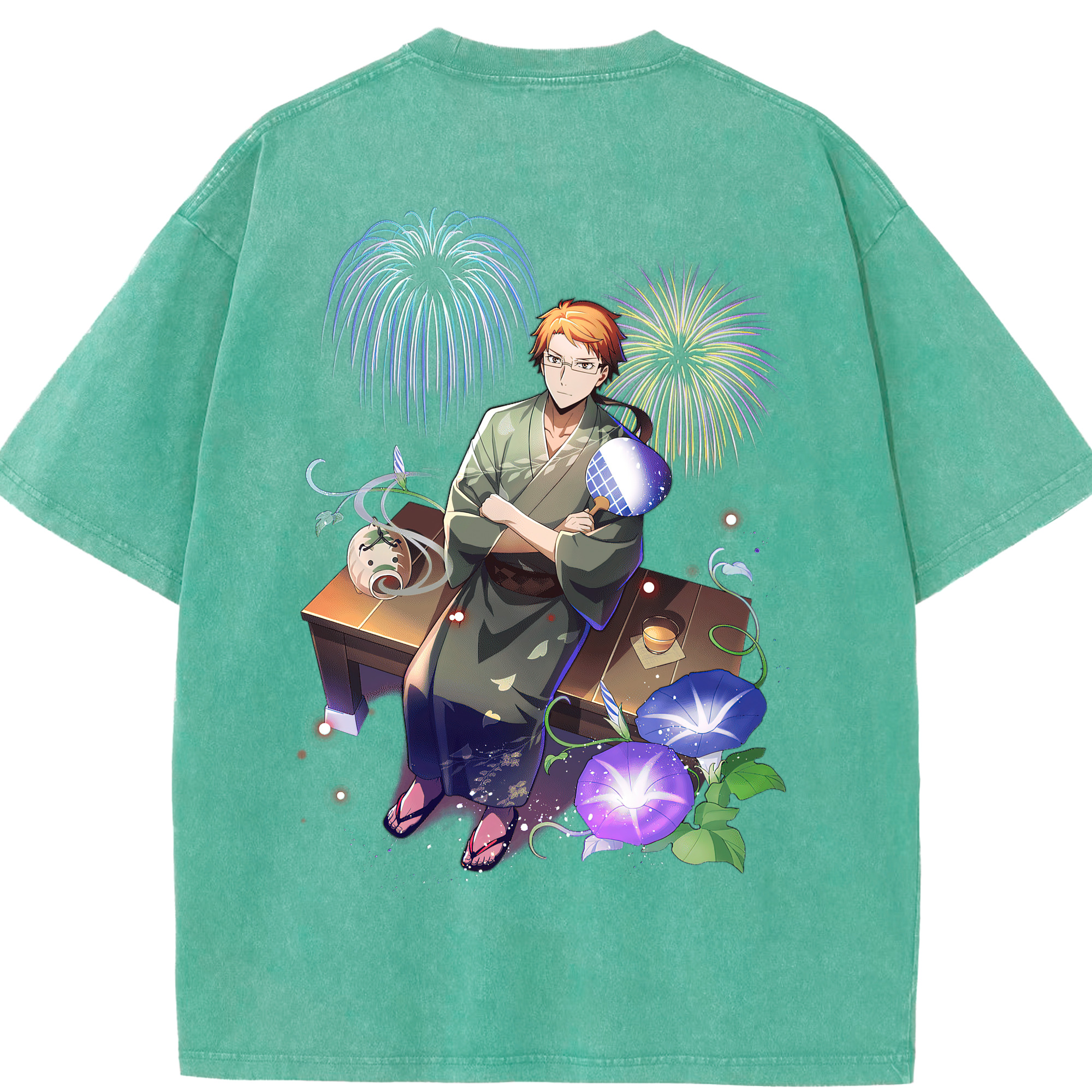（画像用） 文豪ストレイドッグス Bungo Stray Dogs 綿100% ヴィンテージ風 半袖Tシャツ（背面プリント）